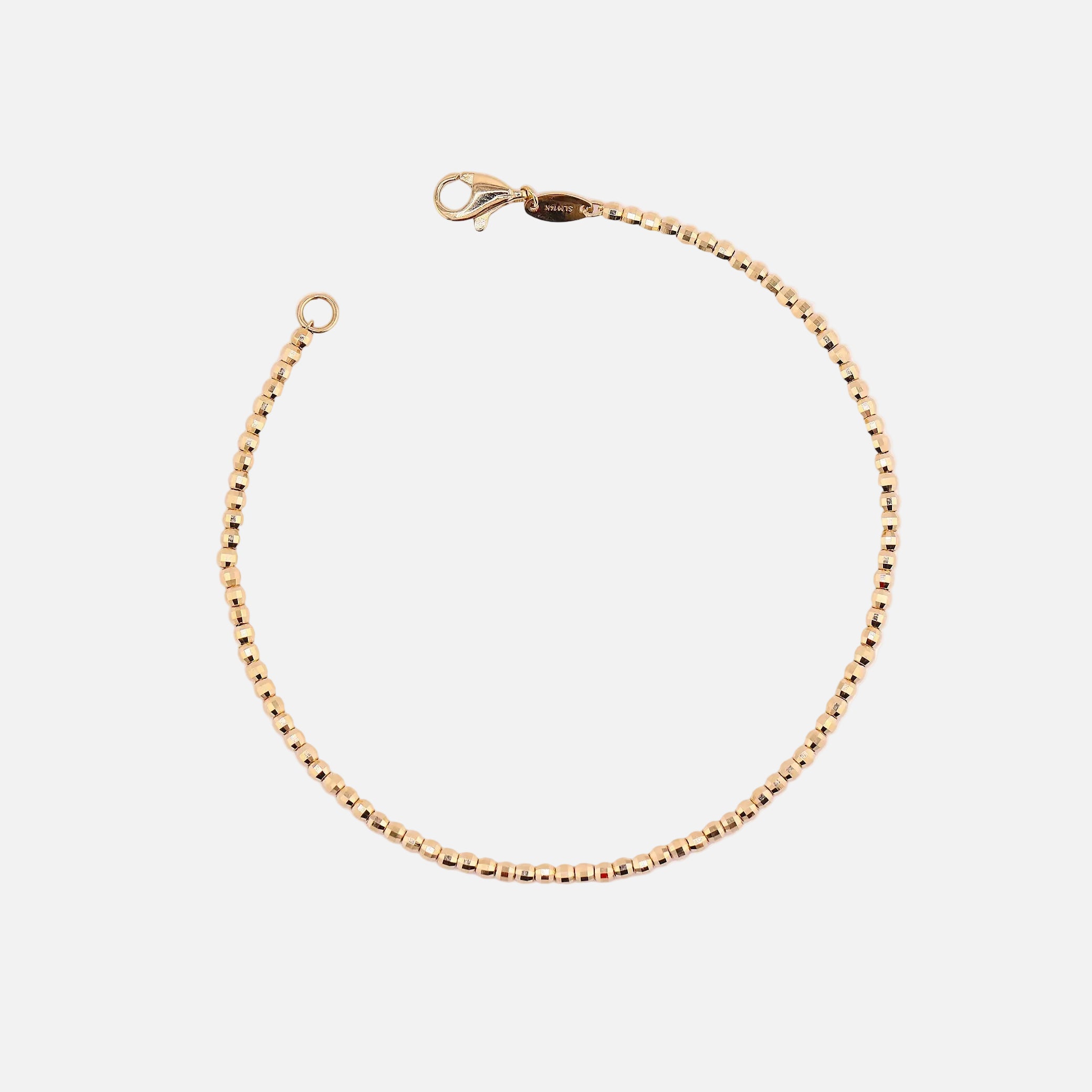 Pulsera Borlas Amarillas en Oro de 14K