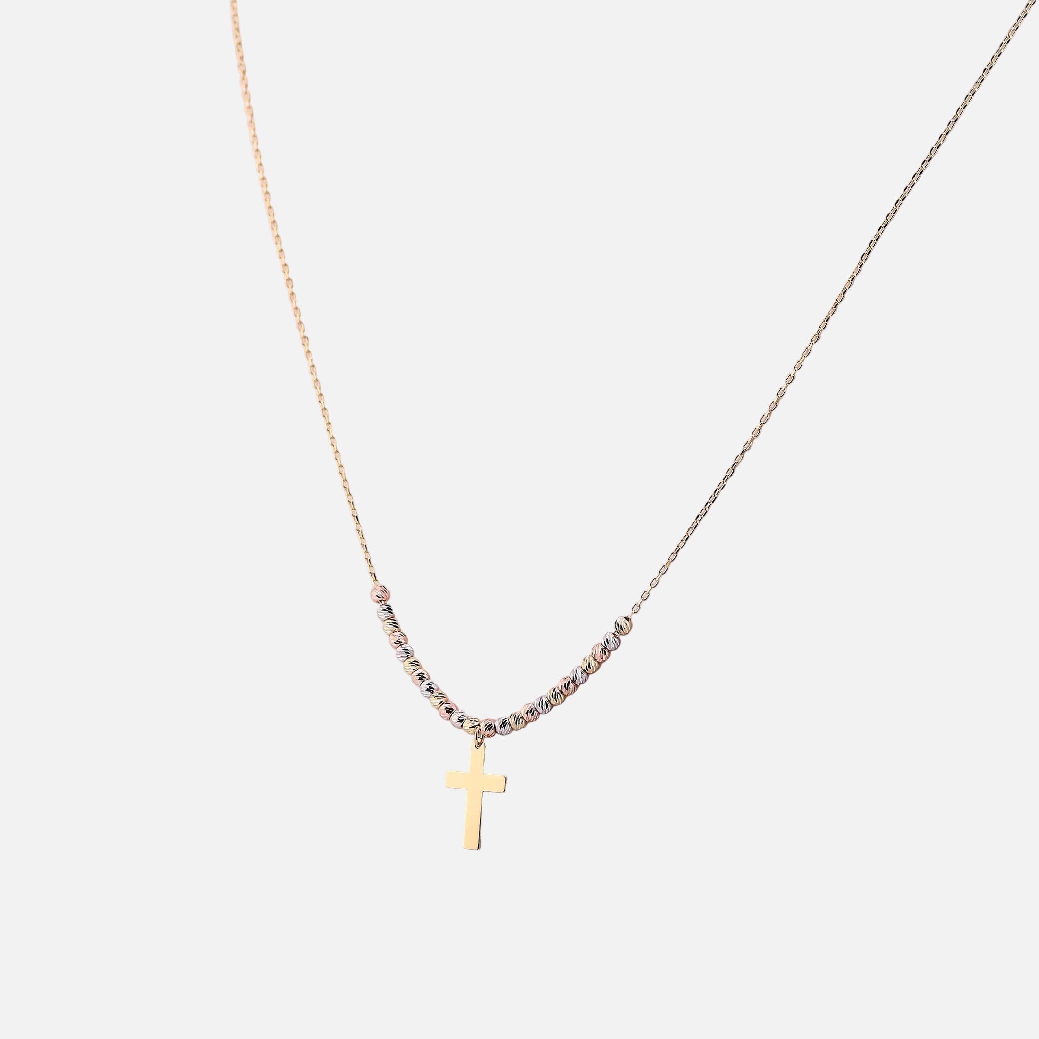 Gargantilla Cruz Tonos en Oro de 10K