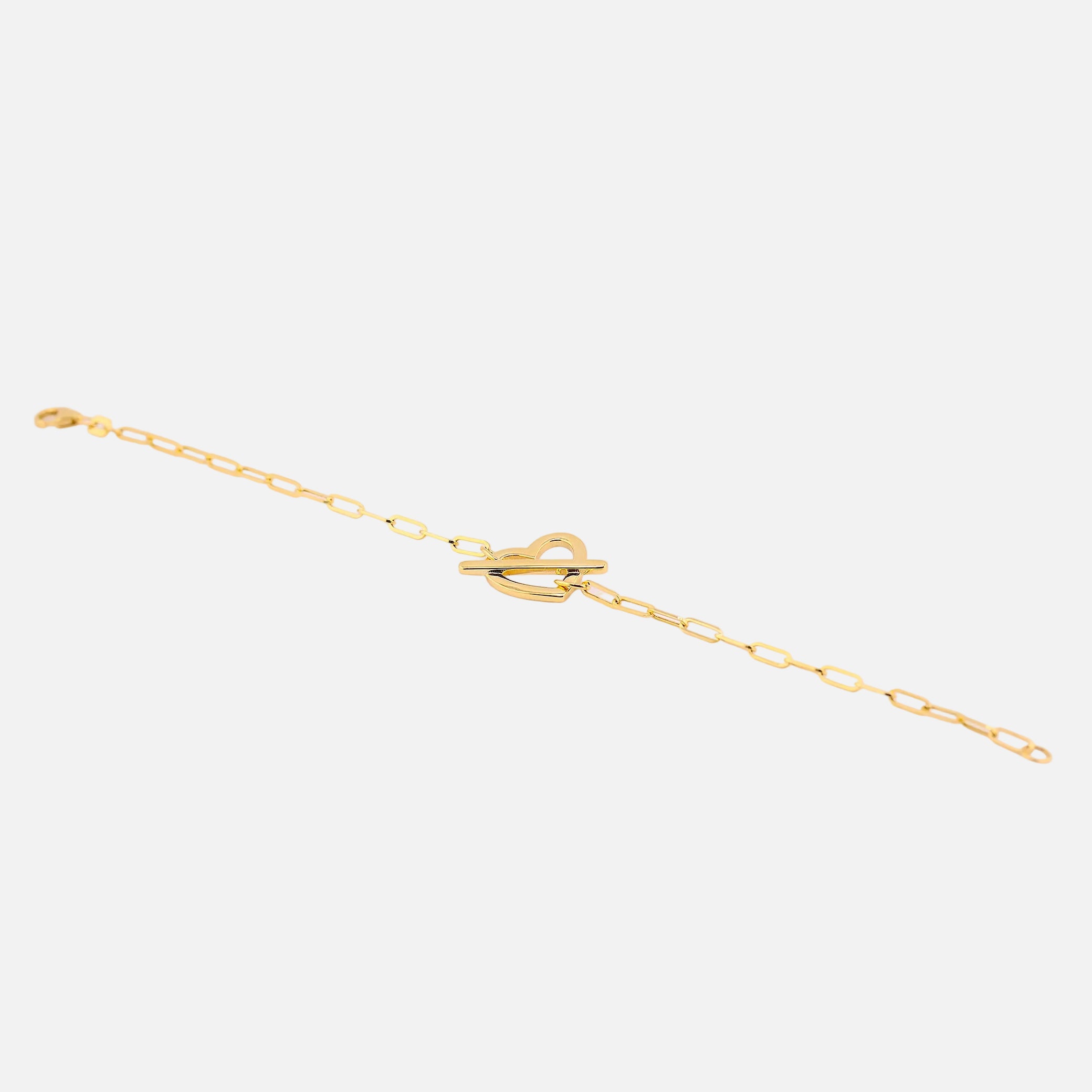 Pulso Clip Corazón en Oro de 14K