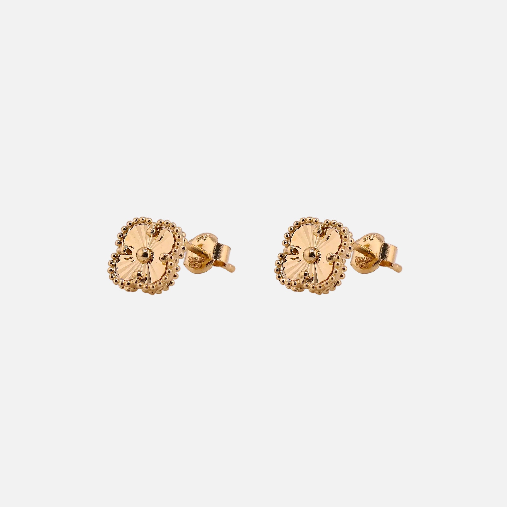 Aretes Trébol en Oro de 14K
