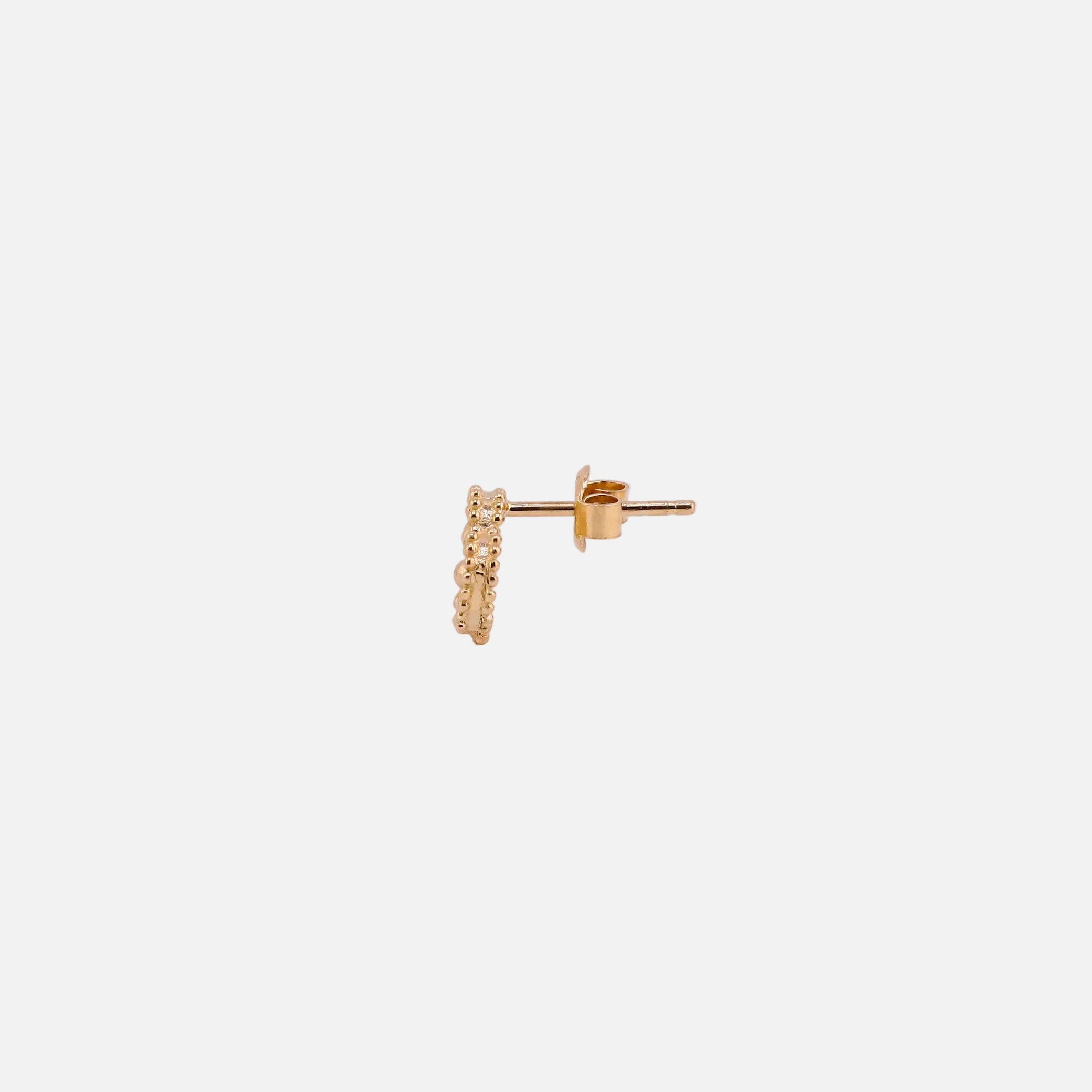 Aretes Trébol en Oro de 14K