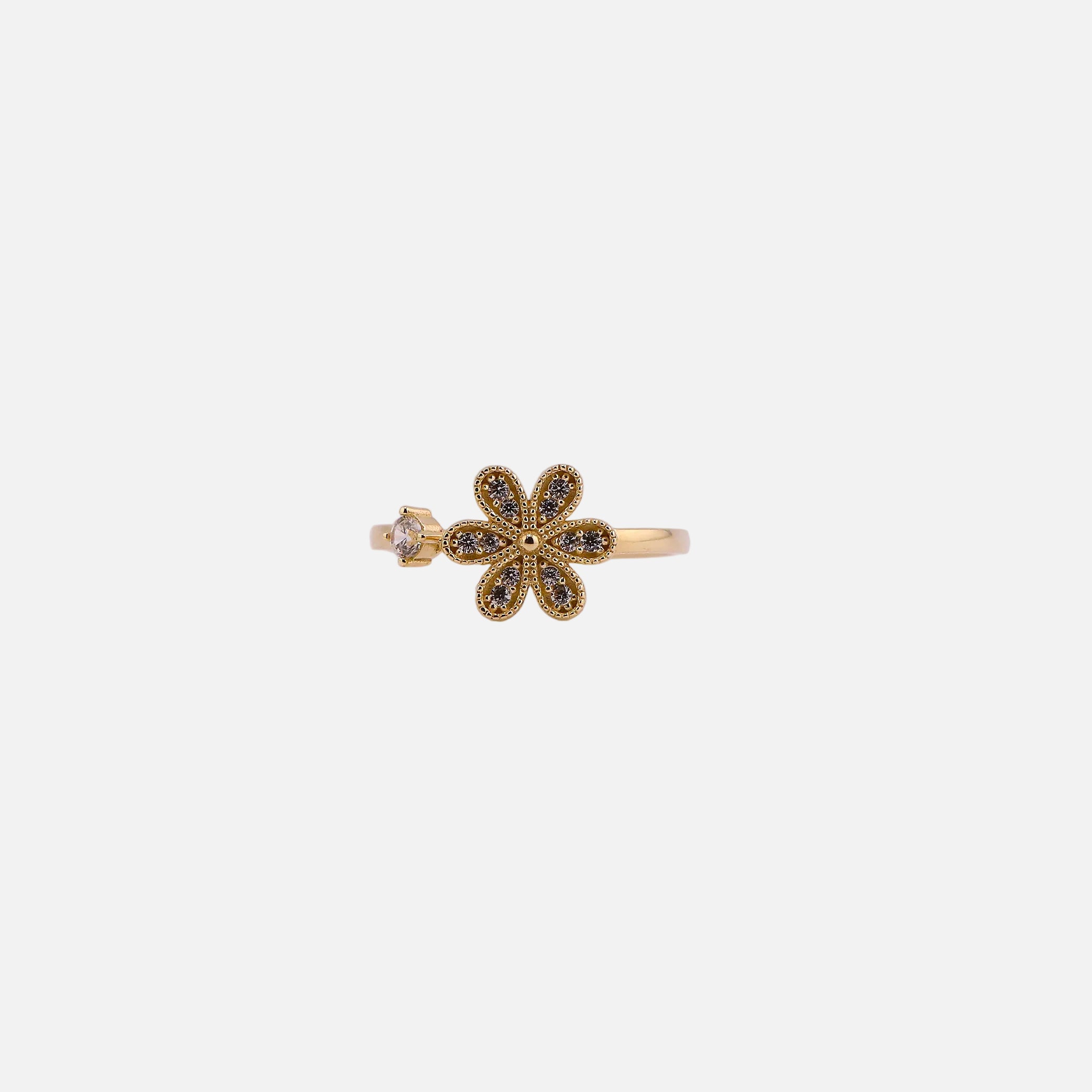 Anillo Flor en Oro de 10K