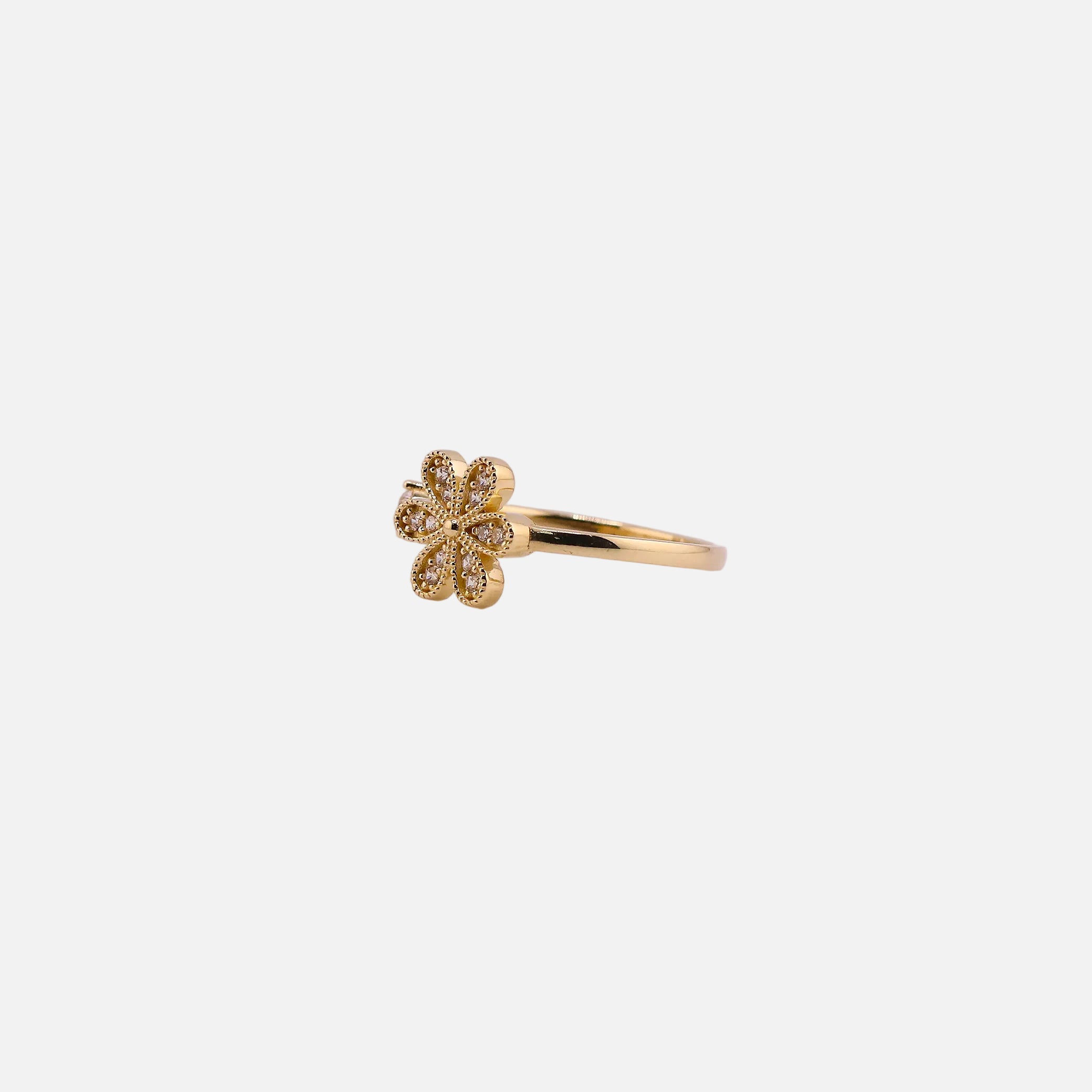 Anillo Flor en Oro de 10K