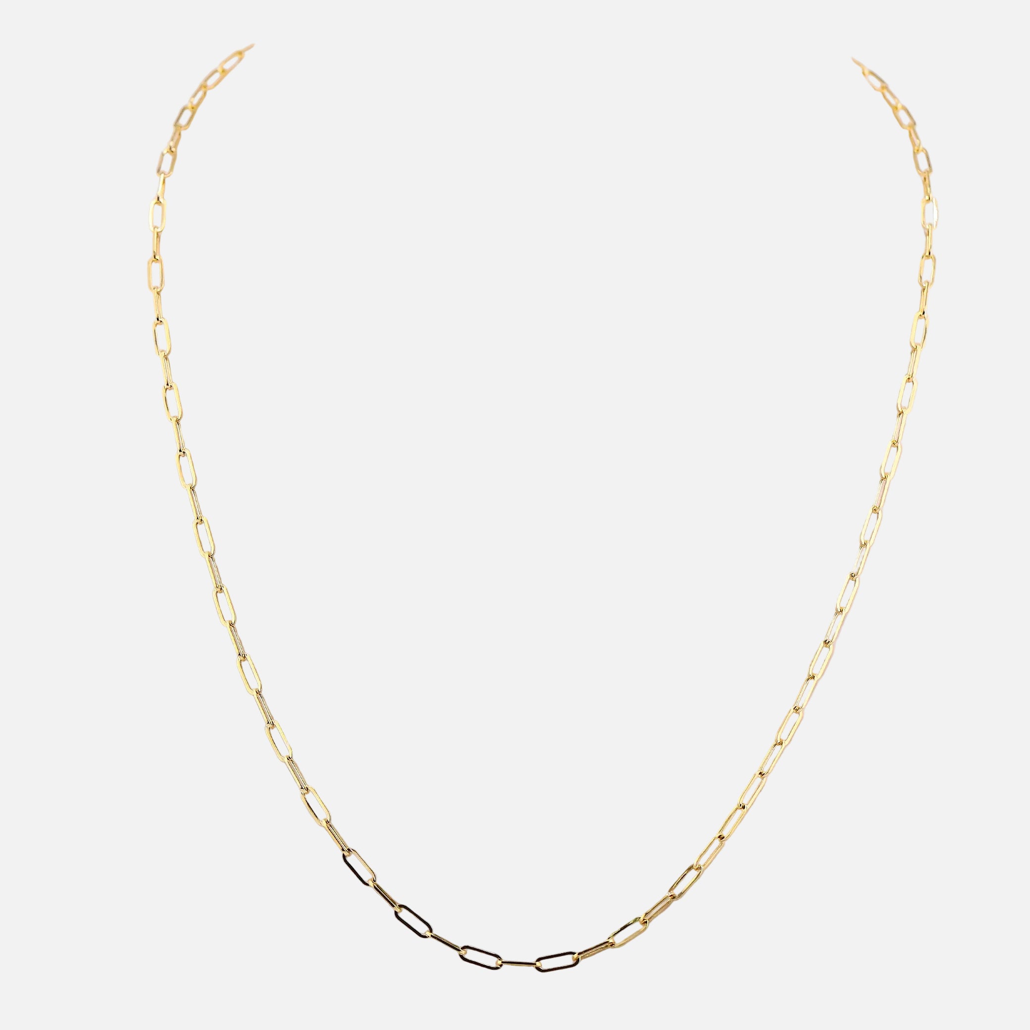 Cadena Paper Clip en Oro de 10K