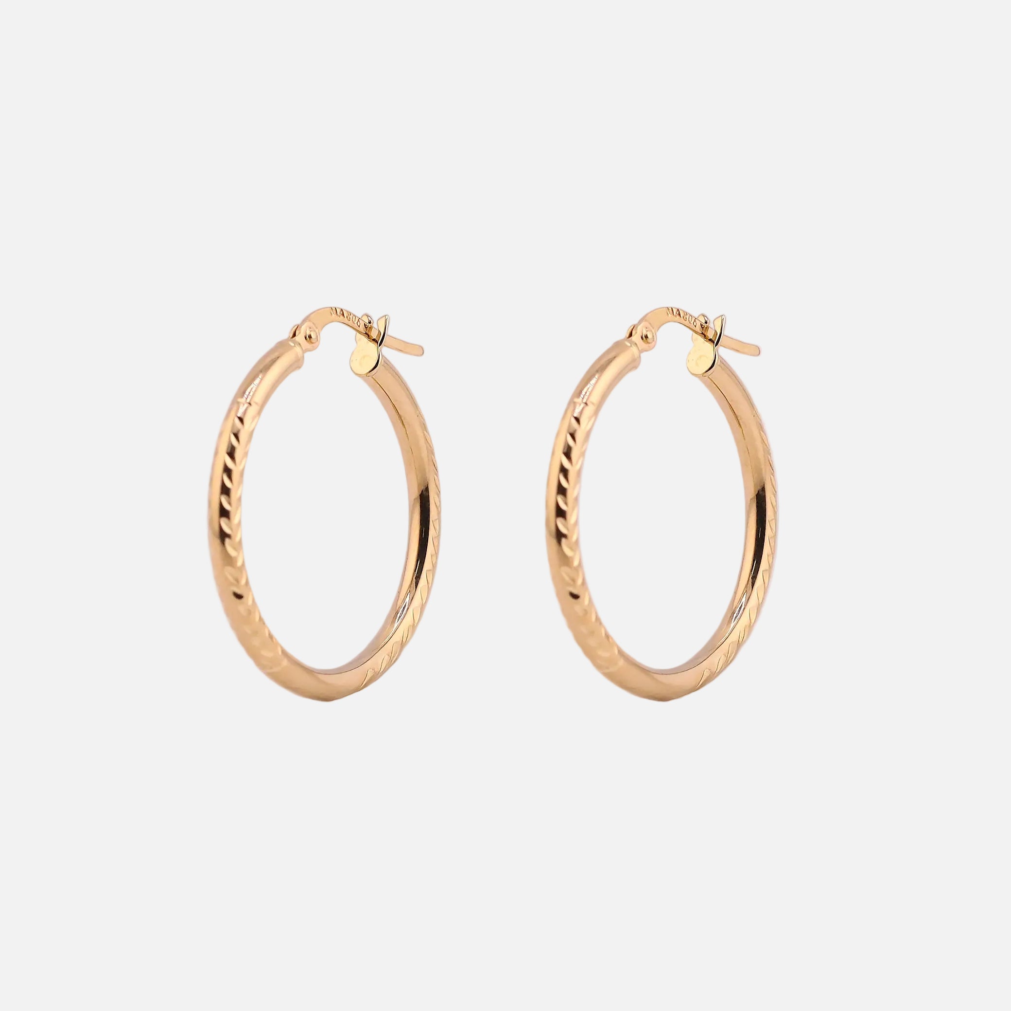 Arracadas Relimadas en Oro de 10K