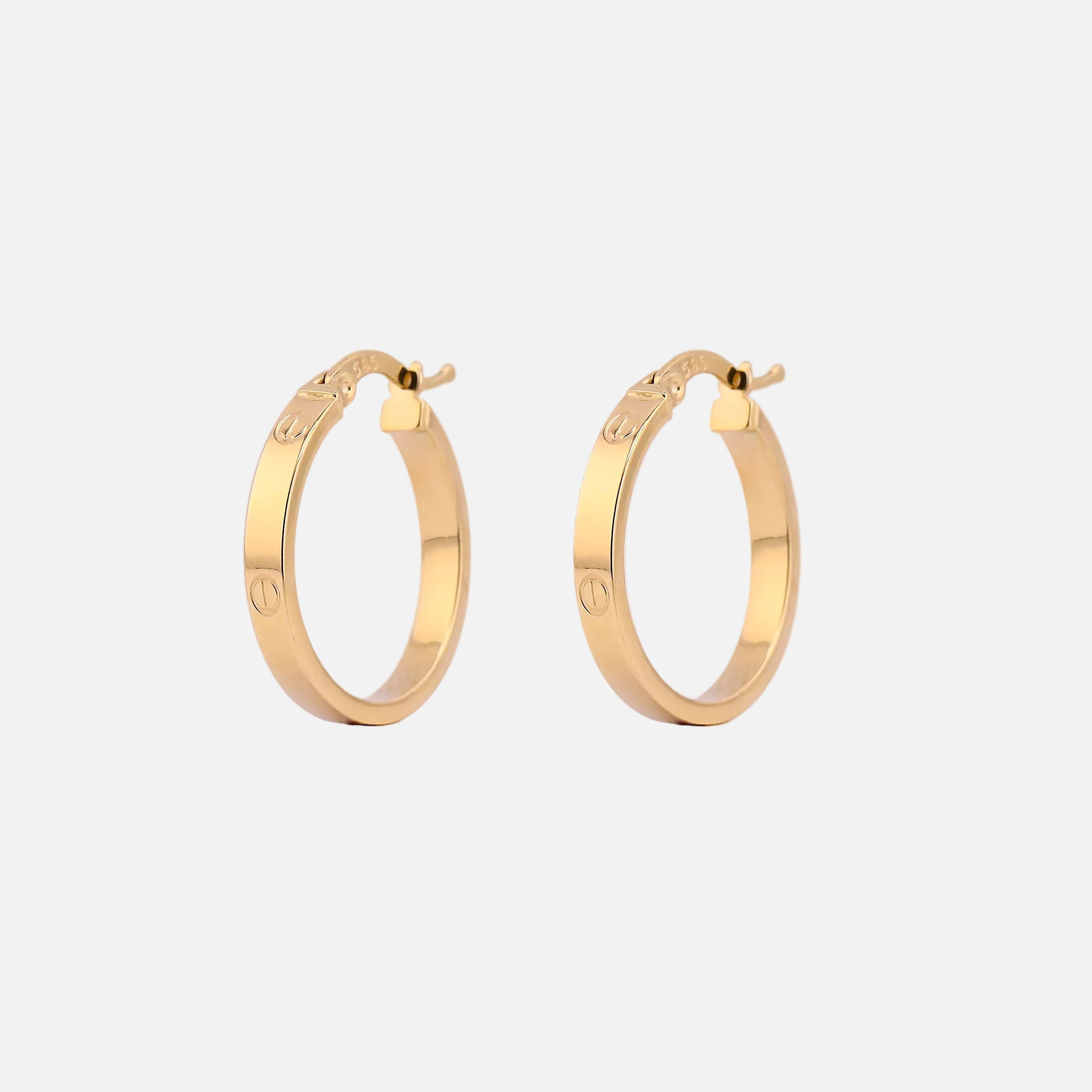 Arracadas Clásicas en Oro de 14K